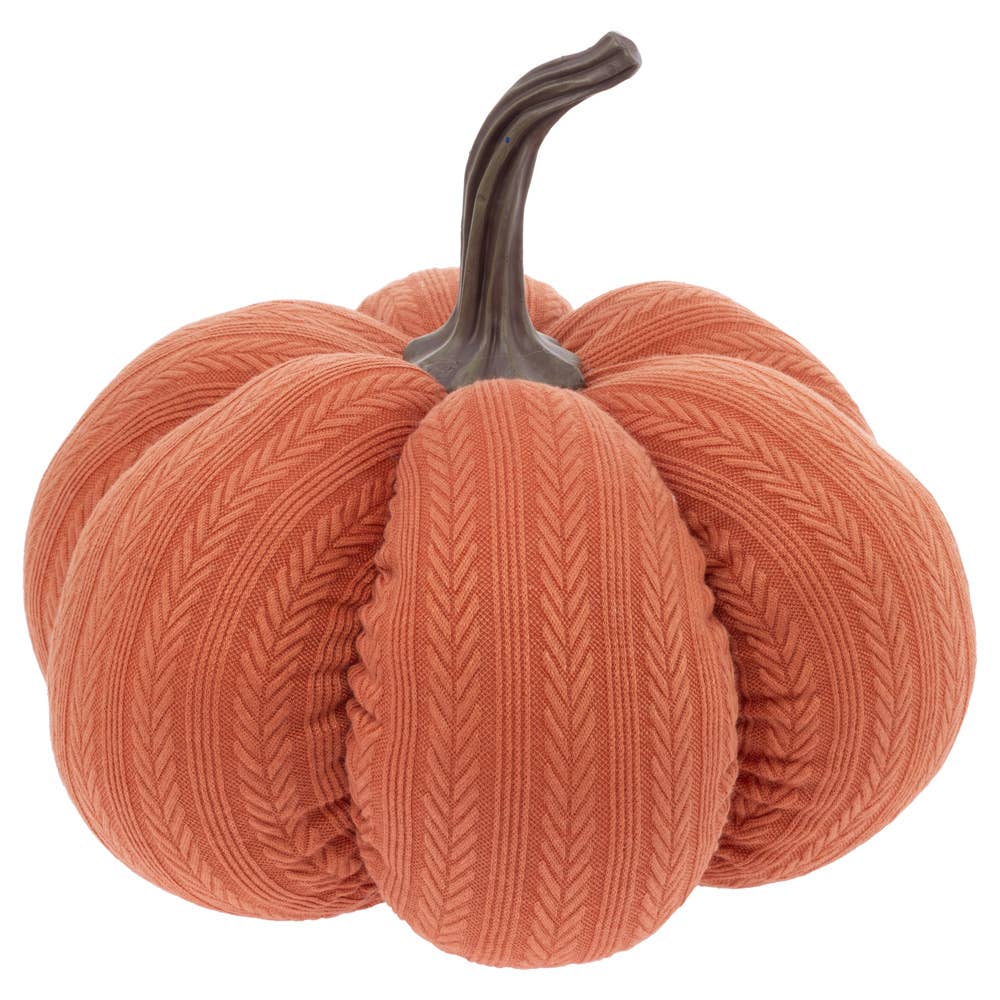 Large Plush Terracotta Pumpkin Fall Autumn Décor