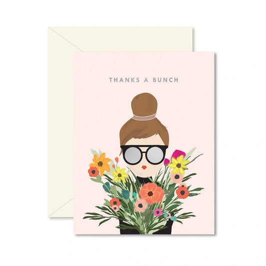 Thanks a Bunch Girl Greeting Cards