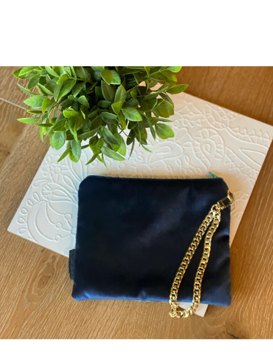 Gucci Blooms Blue Wristlet Bag