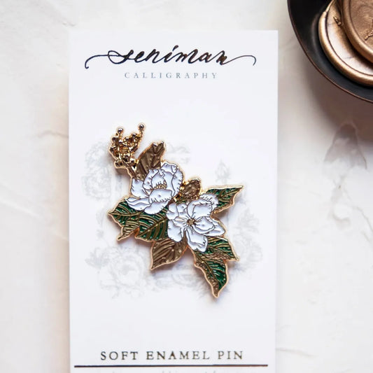 Southern Magnolia Gold Soft Enamel Pin