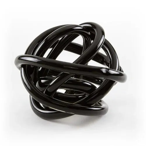HANDBLOWN GLASS KNOT BLACK