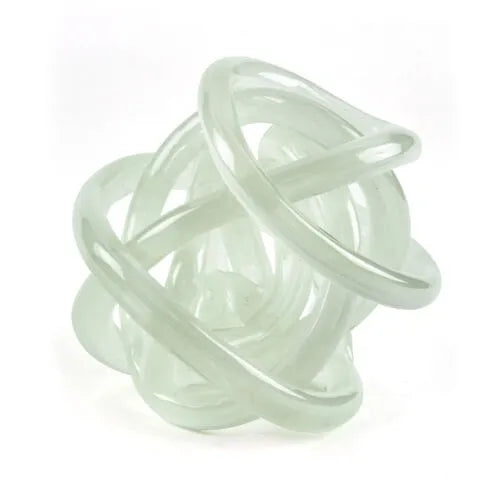 HANDBLOWN GLASS KNOT WHITE