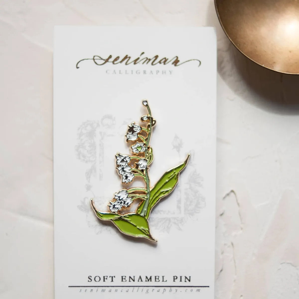 Lily of the Valley Gold Soft Enamel Pin