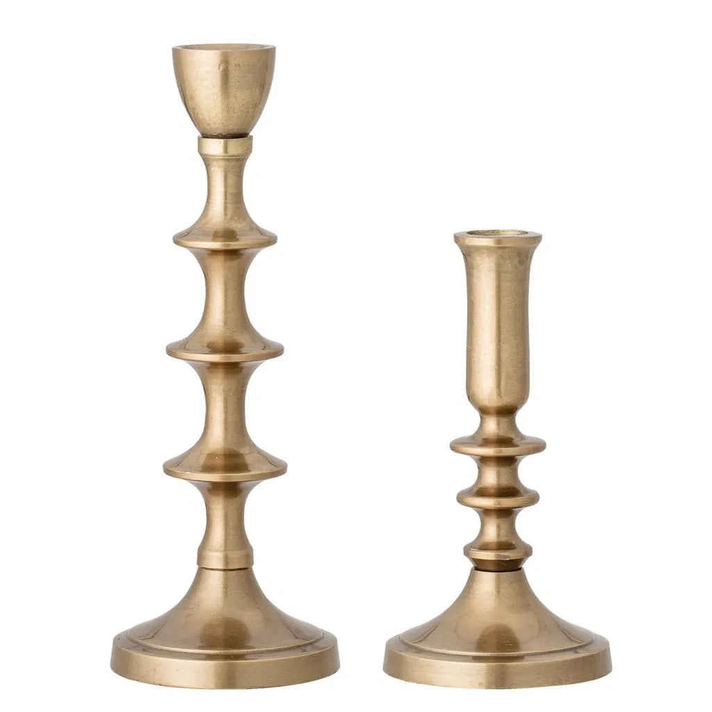 Metal Taper Holders with Antique Finish set 2