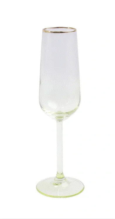 RAINBOW YELLOW CHAMPAGNE FLUTE