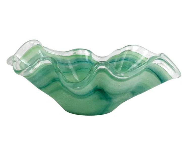 ONDA GLASS GREEN LARGE BOWL