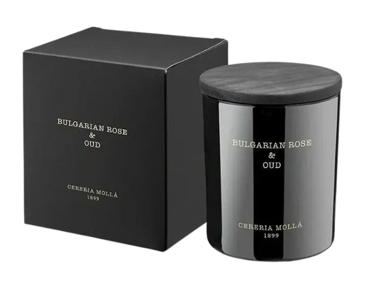 8oz Bulgarian Rose & Oud Candle - Black